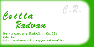 csilla radvan business card